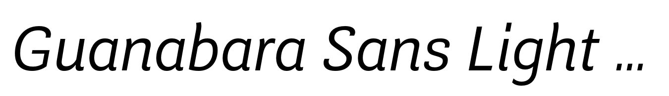 Guanabara Sans Light Italic